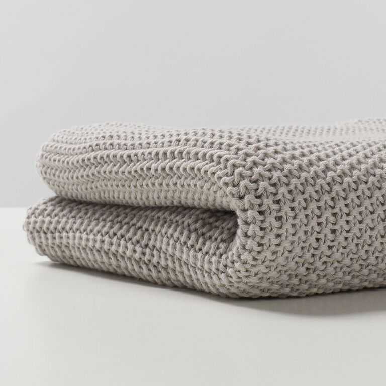 Manta tricot orgánica Bonjourbebé Gris